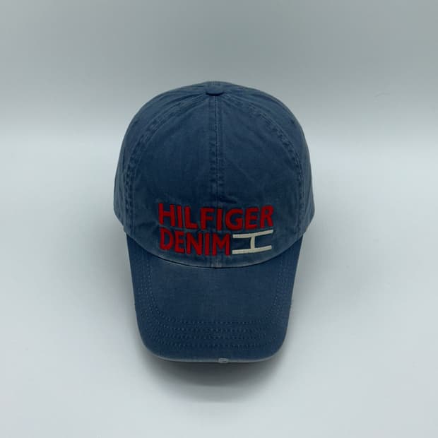 [M-L] 타미힐피거 데님 워싱 볼캡 모자