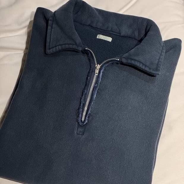 [4] 아프레쎄 26ss 빈티지 하프집업 스웻 네이비