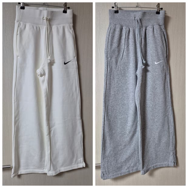 나이키 피닉스 팬츠 플리스 팬츠 xs 화이트.그레이 두가지