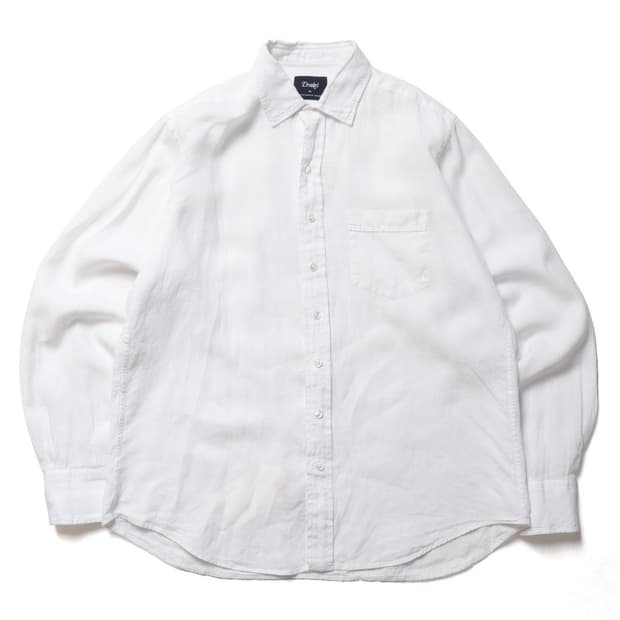 드레익스 Drake's Stripe Cotton Shirt 