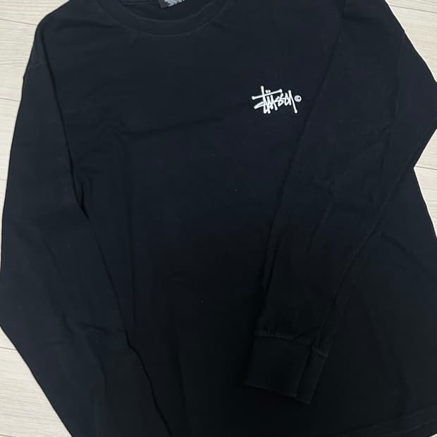 스투시 베이직 블랙 롱슬리브