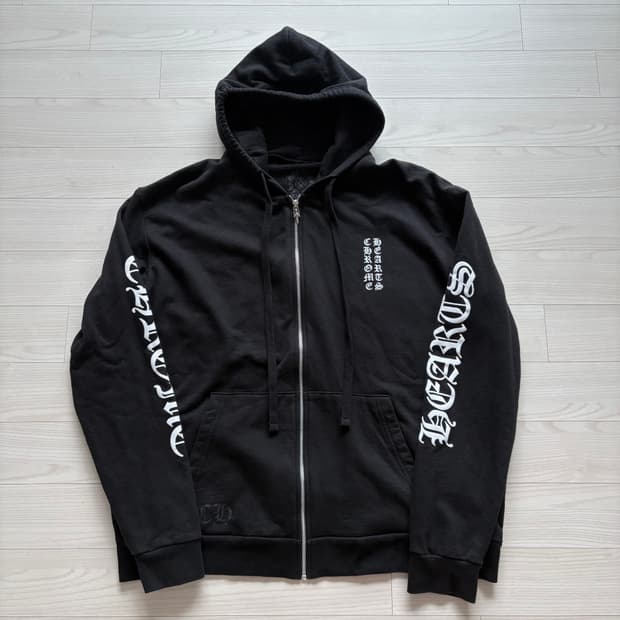 크롬하츠 버티컬 로고 후드집업 XL