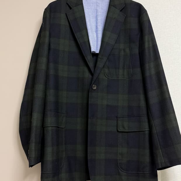 빔즈플러스 블랙와치 블레이저 L