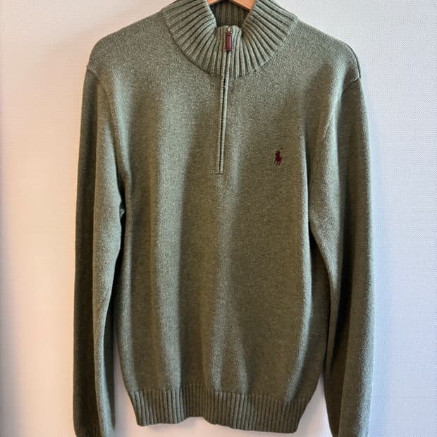 폴로 POLO 반집업 니트 카키 그린