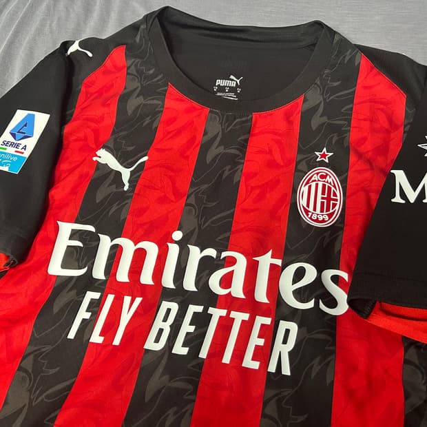 25/26 AC 밀란 홈 어센틱 유니폼