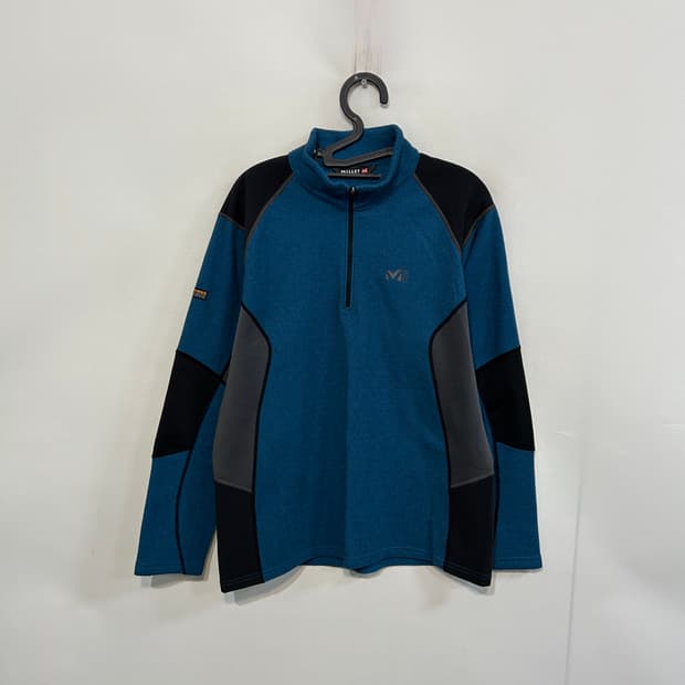 밀레 남성 기모 반집업 티셔츠 100