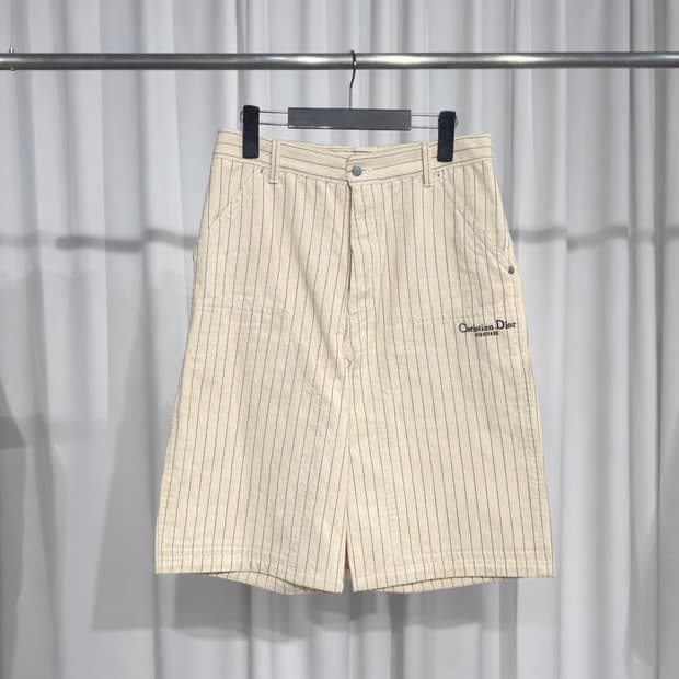 [정품] 디올 꾸뛰르 스트라이프 로고 자수 반바지