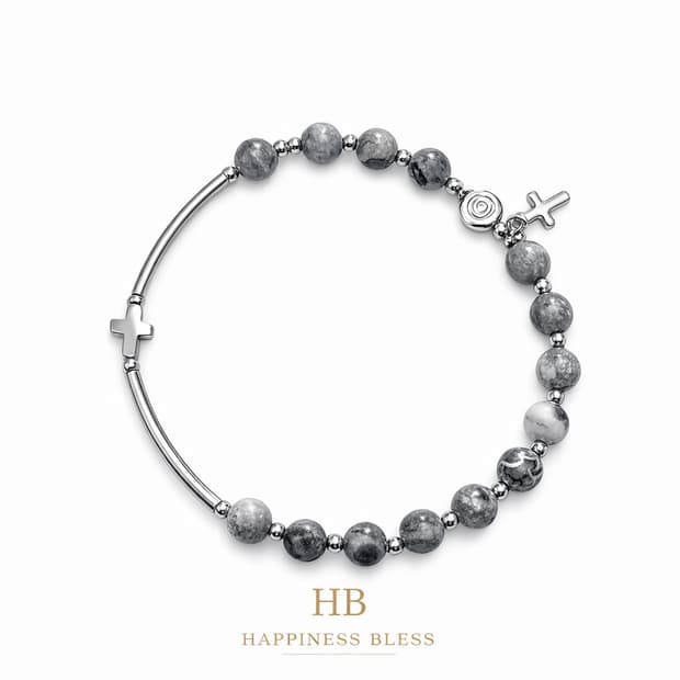 그레이 맵 제스퍼 묵주팔찌