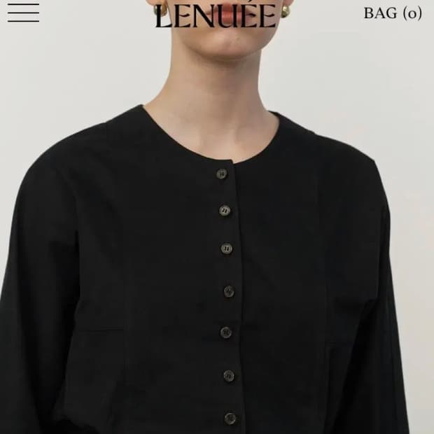 르누이 셔츠 블라우스 Blush button pointed shirt