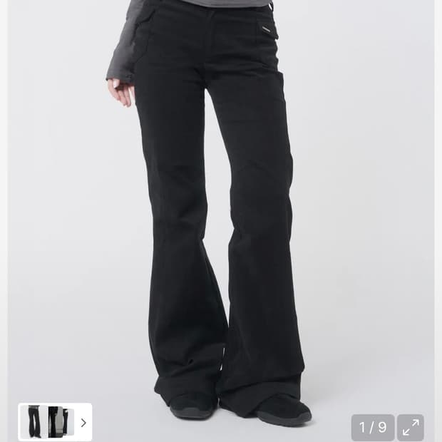 미세키서울 Side pocket bootscut pants BLACK