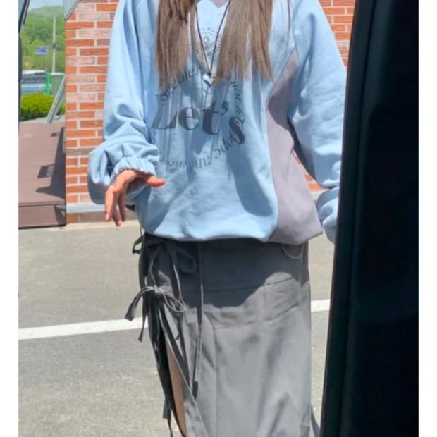 썸머무드 리본 트임 스커트