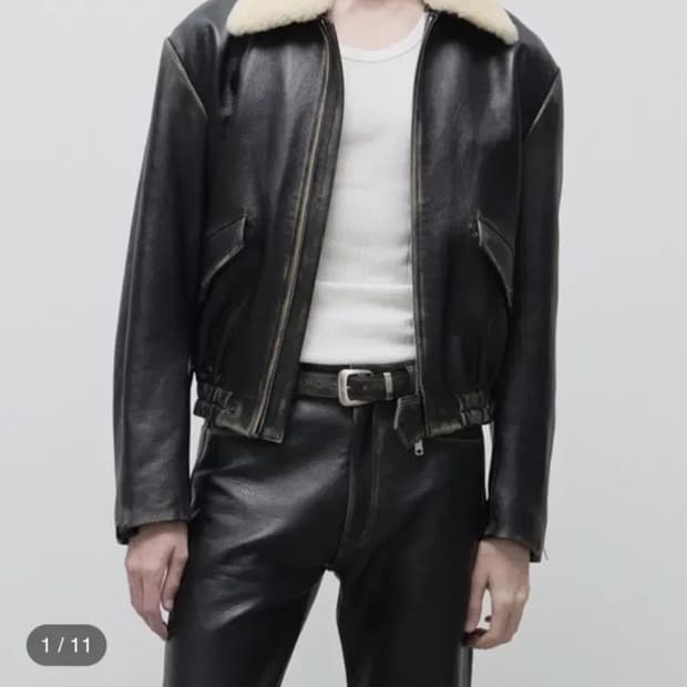 세비지 레더 자켓 xl