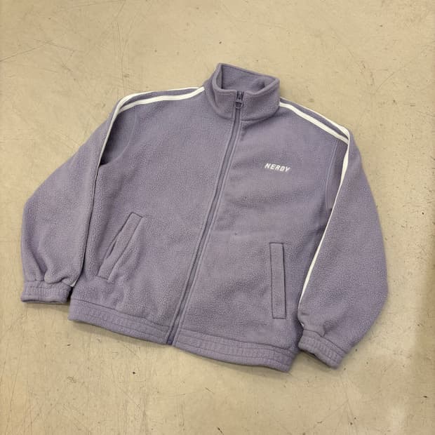 널디 퍼플 플리스 집업