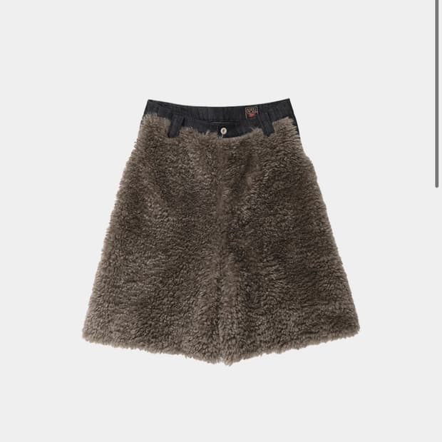 BUCKLE DENIM PANTS / Black & Khaki