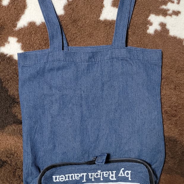 폴로 랄프 로렌  패브릭 휴대용 쇼핑 백