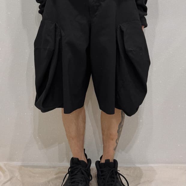 꼼데가르송 옴므 플러스 18ss 사이드 벌룬 버뮤다 팬츠