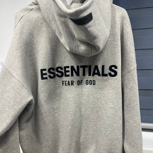 (S) 에센셜 후드티 다크오트밀