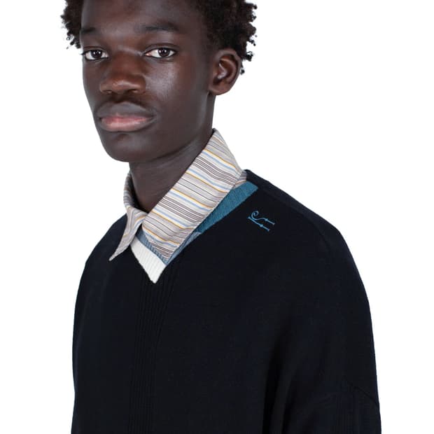 [52]키코 코스타디노브 25fw VIG 멀티 카라 니트/블랙