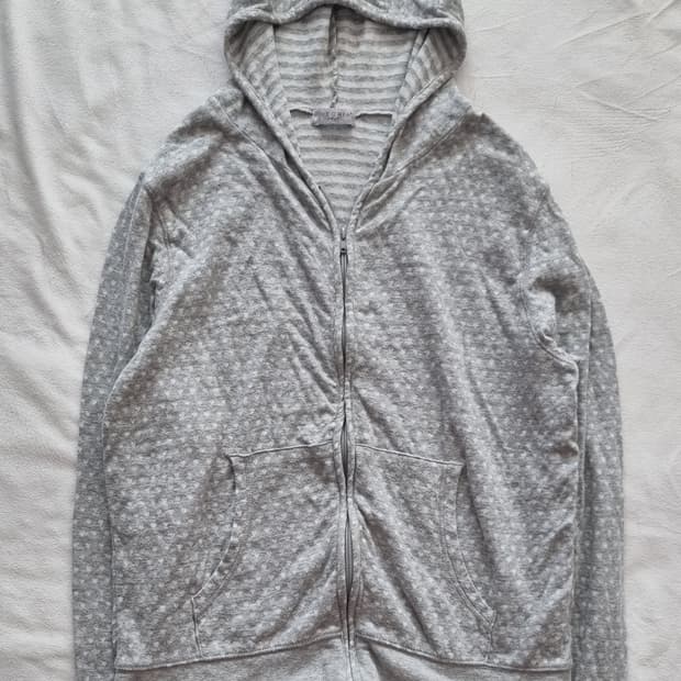 빈티지 모리걸 하구미 갸루 하트 그레이 후드집업