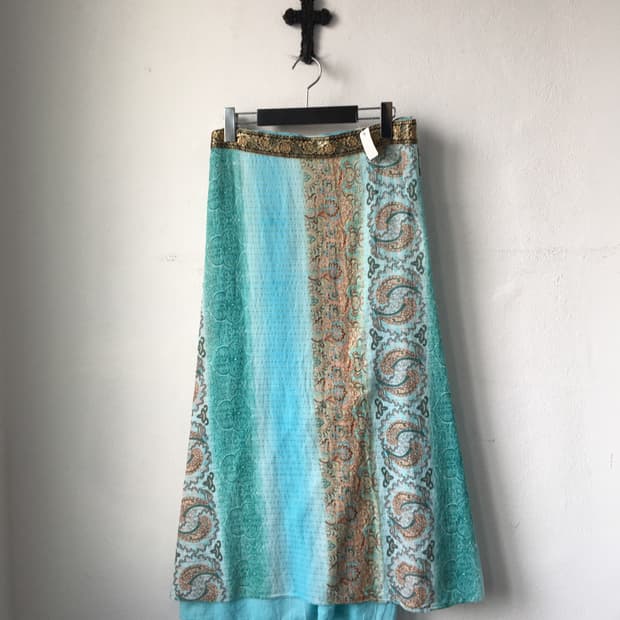 Ethnic mood wrap skirt