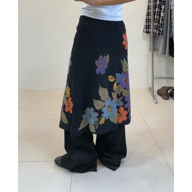 빈티지 플로랄 스커트