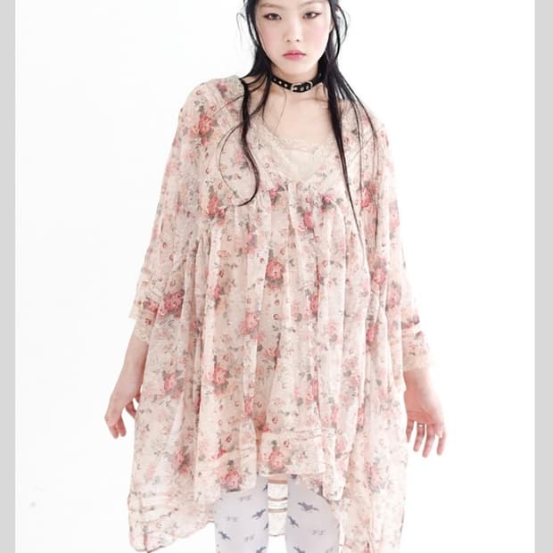 샵페어리 blooming flower tunic dress