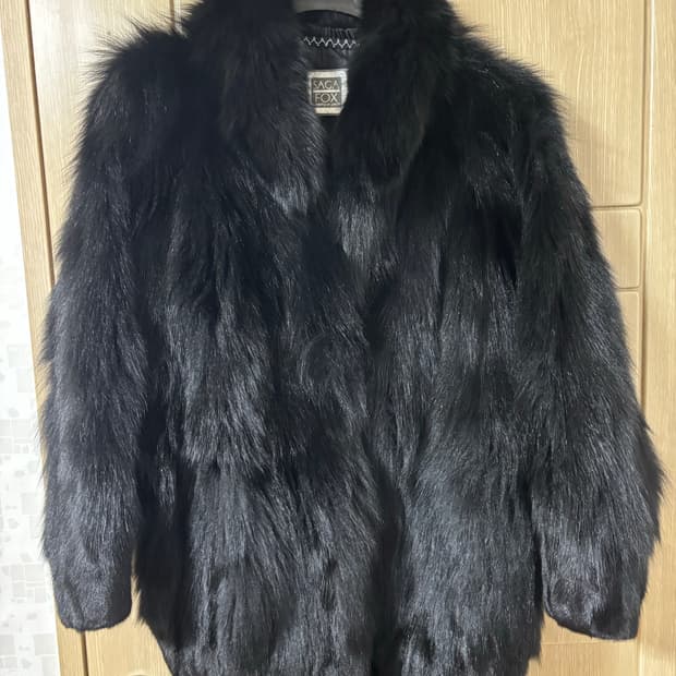 사가폭스 블랙 폭스퍼 자켓