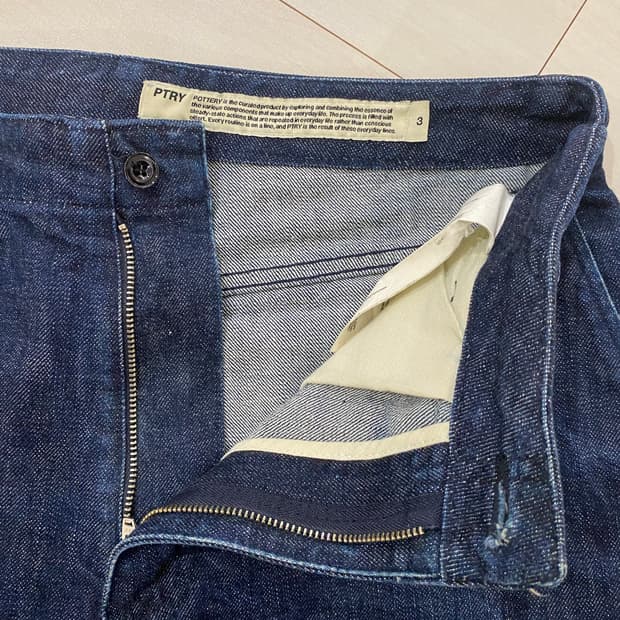 포터리 원워시 와이드 데님 3사이즈