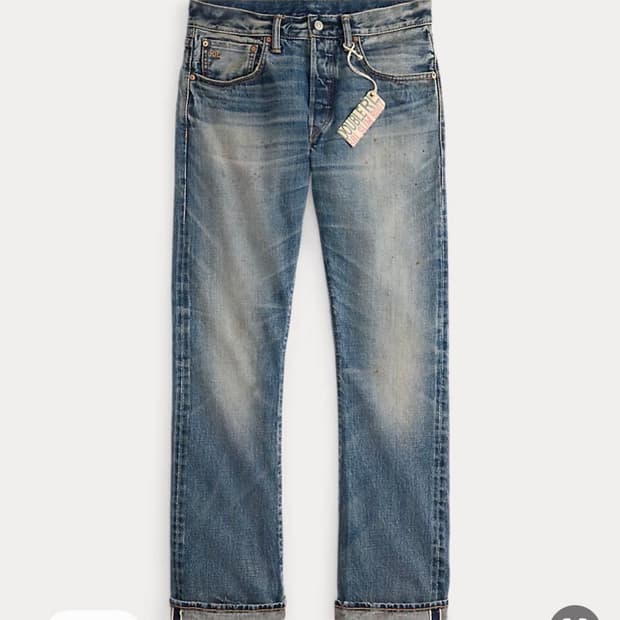 RRL 더블알엘 슬림 부트컷 브라이어필드 셀비지 데님 36x32