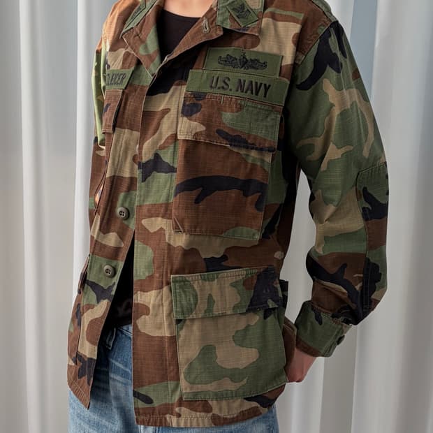 [XS]US NAVY 미군 90s 우드랜드 BDU 셔츠 자켓