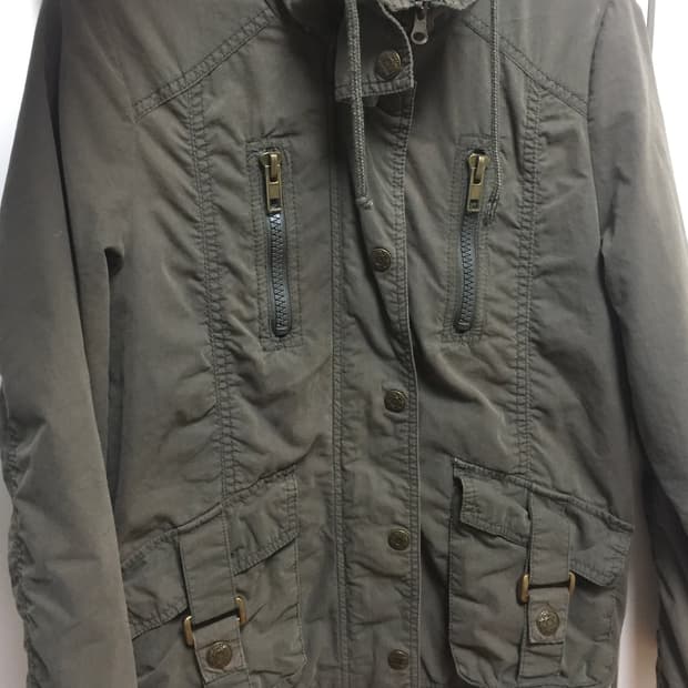 y2k 카키 집업 자켓