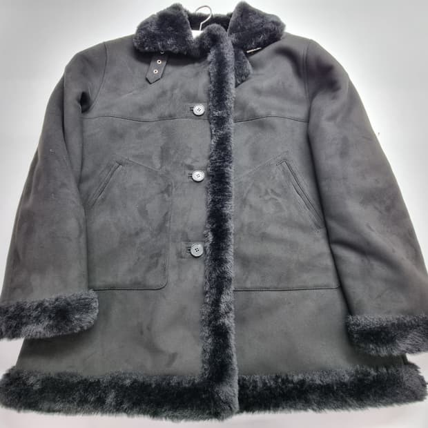 도프셉 클래식 무스탕 코트 인 블랙