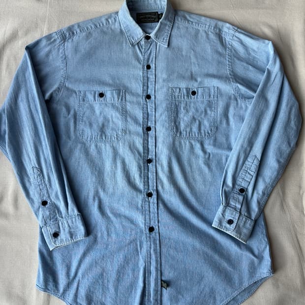 90s 폴로 컨트리 샴브레이 셔츠 100