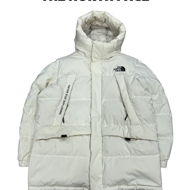 노스페이스 팀코리아 구스다운 패딩 점퍼 크림