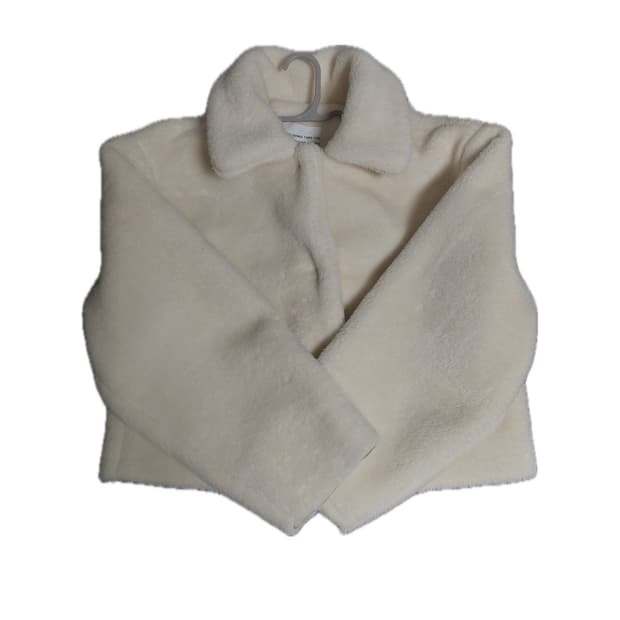 아이보리 퍼 카라 자켓