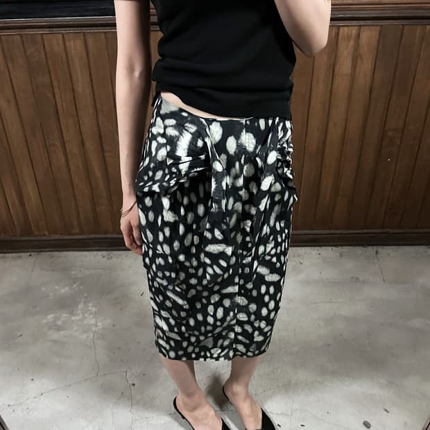 MAX MARA leopard tie skirt