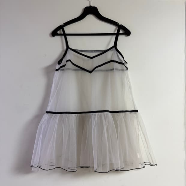 새상품 여자 봄 쉬폰 뷔스티에 나시 원피스 (그레이)