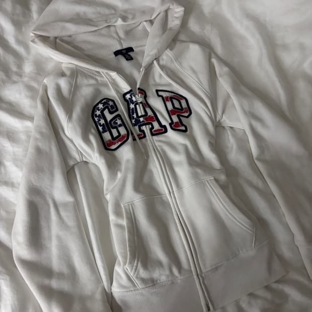 GAP성조기 슬림핏 후드집업