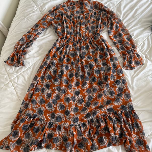 빈티지 롱 원피스 드레스 긴팔 프리사이즈 