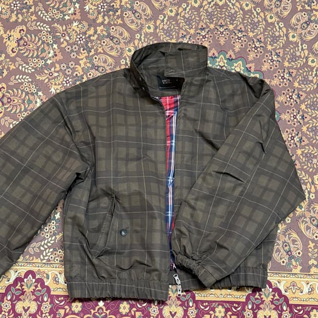 디미트리블랙 헤링턴 자켓 체크 브라운