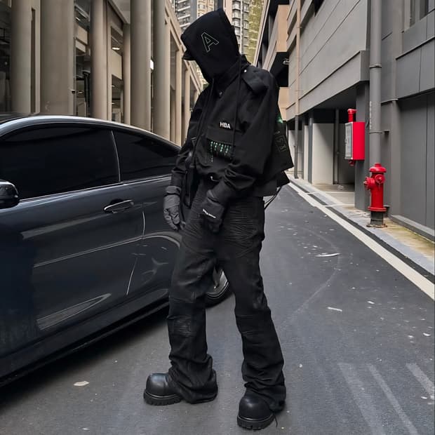 후드 바이 에어 크롭 트러커 자켓 데님 후디 HBA