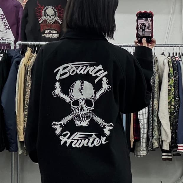 바운티헌터 스컬 울 자켓