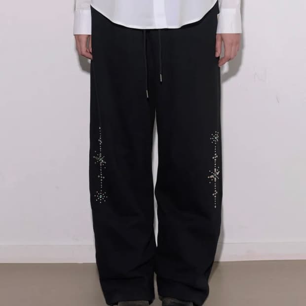 락케이크 스톤 비즈 투웨이 조거팬츠