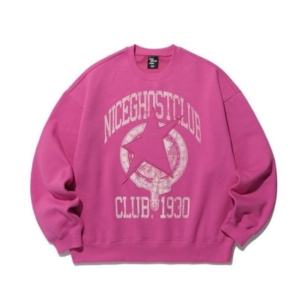 나이스고스트클럽 스타엠블럼 아플리케 스웻셔츠