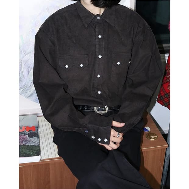 Brown Corduroy Western Shirt