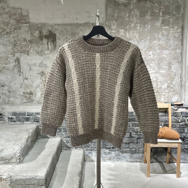 cornel 베이지 헤비울 스웨터