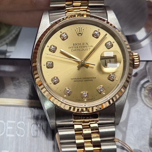 롤렉스 데이저스트 16233 18K콤비 샴골판 10P다이아 쥬빌리줄 (감