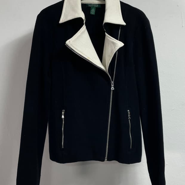 로렌 랄프로렌 우먼스 니트 라이더 집업 자켓 (on.284) 