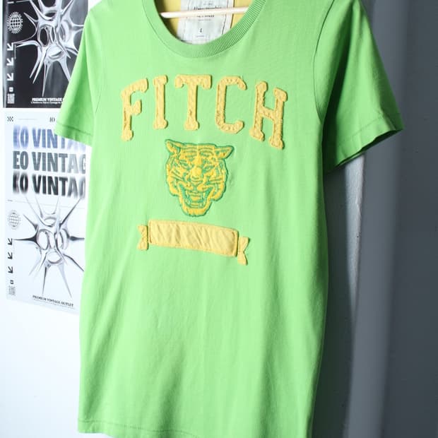 (L-XL) 아베크롬비 반팔 티셔츠 호랑이자수 Y2K 연그린-H30207