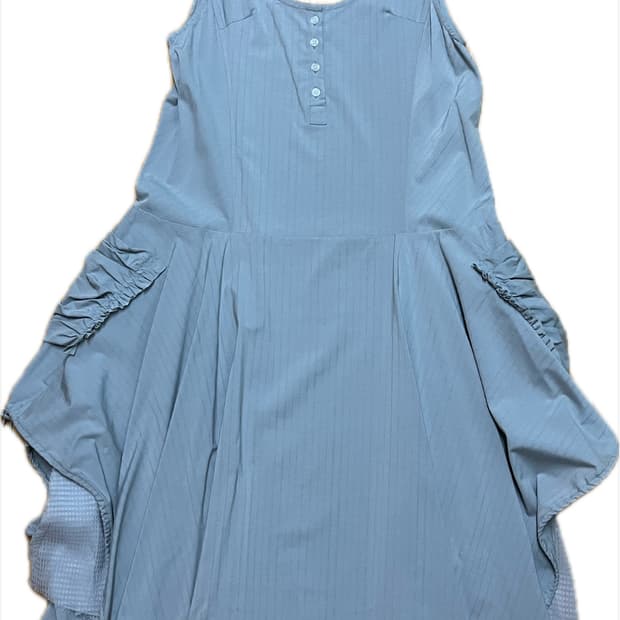 파르티멘토 우먼 스트라이프 하늘색 원피스